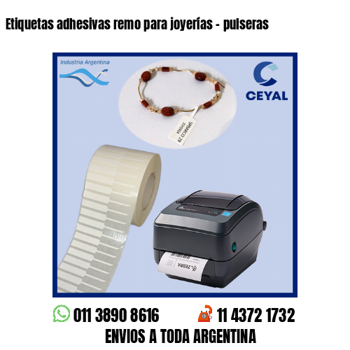 Etiquetas adhesivas remo para joyerías – pulseras