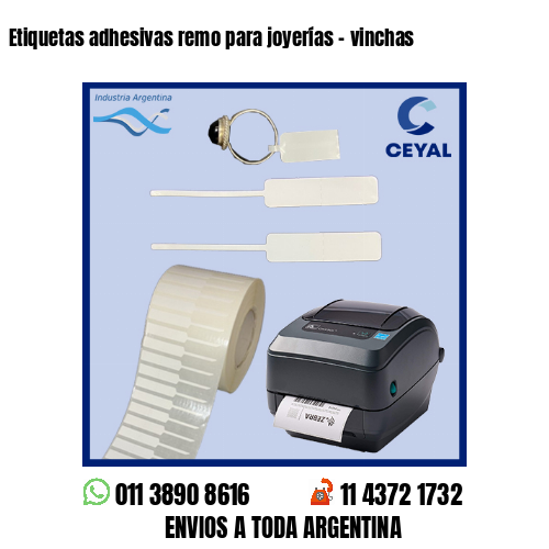 Etiquetas adhesivas remo para joyerías – vinchas