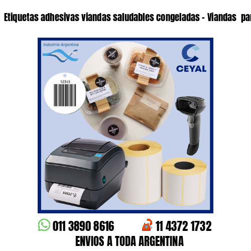 Etiquetas adhesivas viandas saludables congeladas – Viandas  para freezer
