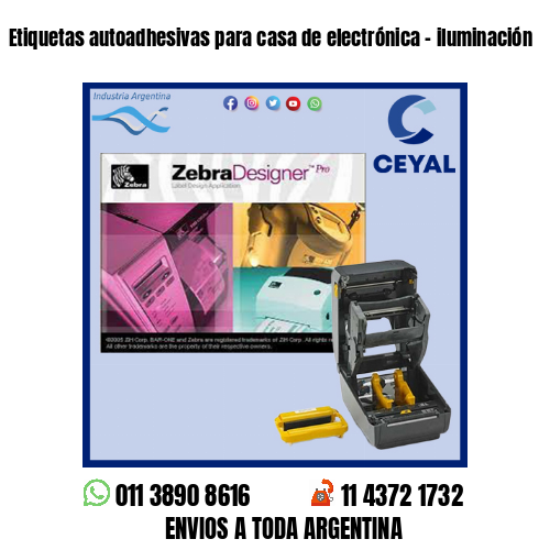 Etiquetas autoadhesivas para casa de electrónica – iluminación