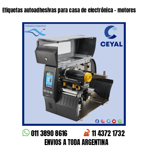Etiquetas autoadhesivas para casa de electrónica – motores