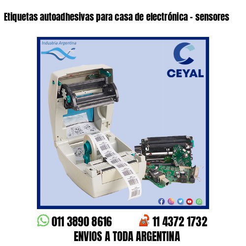 Etiquetas autoadhesivas para casa de electrónica – sensores