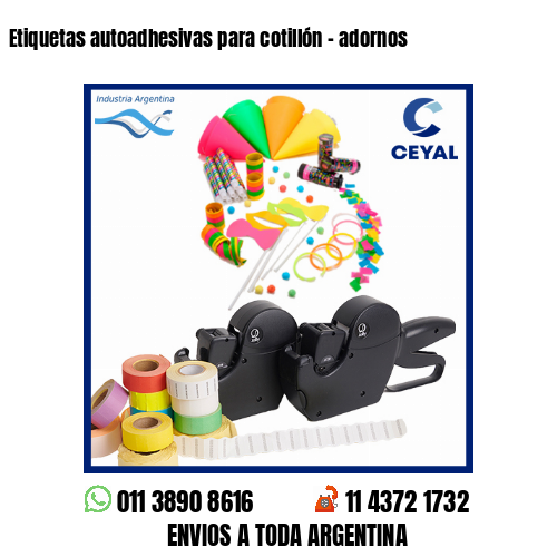 Etiquetas autoadhesivas para cotillón – adornos