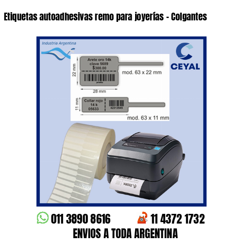 Etiquetas autoadhesivas remo para joyerías – Colgantes