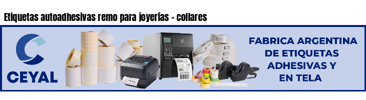 Etiquetas autoadhesivas remo para joyerías - collares