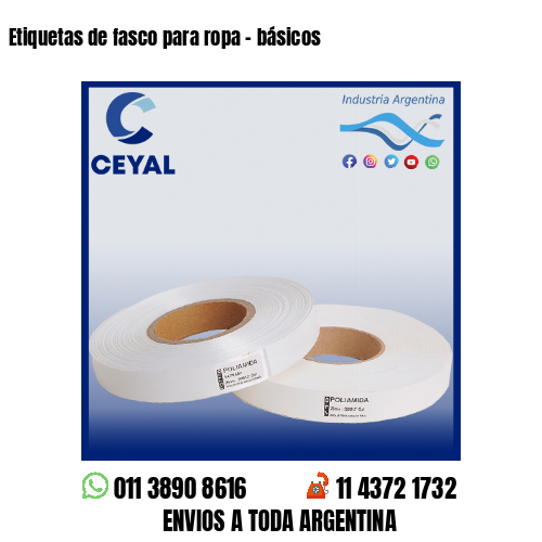 Etiquetas de fasco para ropa – básicos