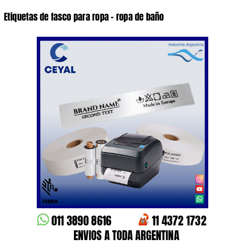 Etiquetas de fasco para ropa – ropa de baño