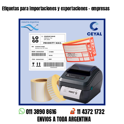 Etiquetas para importaciones y exportaciones – empresas