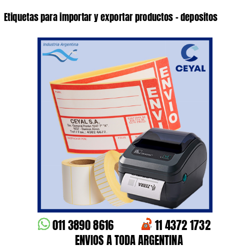 Etiquetas para importar y exportar productos – depositos