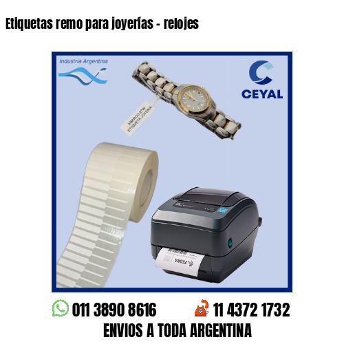 Etiquetas remo para joyerías – relojes