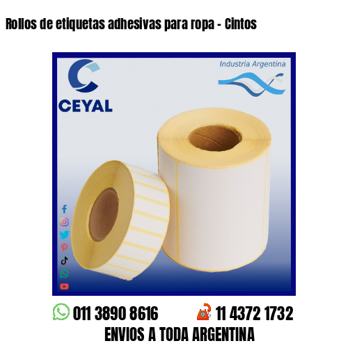 Rollos de etiquetas adhesivas para ropa – Cintos