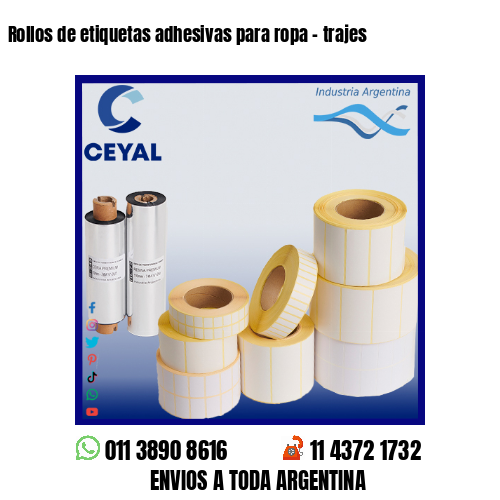 Rollos de etiquetas adhesivas para ropa – trajes