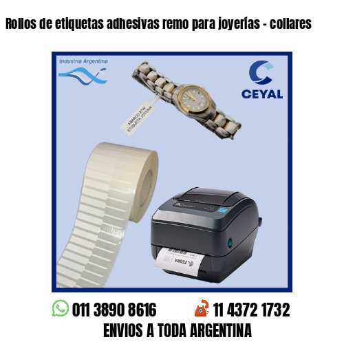 Rollos de etiquetas adhesivas remo para joyerías – collares