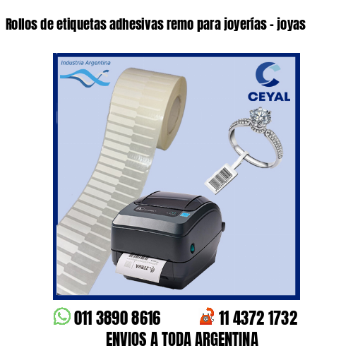 Rollos de etiquetas adhesivas remo para joyerías – joyas