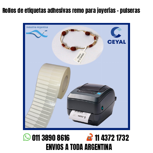Rollos de etiquetas adhesivas remo para joyerías – pulseras
