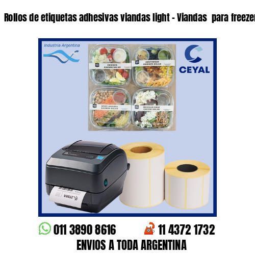 Rollos de etiquetas adhesivas viandas light – Viandas  para freezer