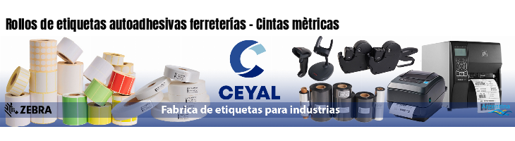 Rollos de etiquetas autoadhesivas ferreterías - Cintas mètricas
