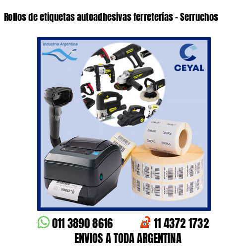 Rollos de etiquetas autoadhesivas ferreterías – Serruchos