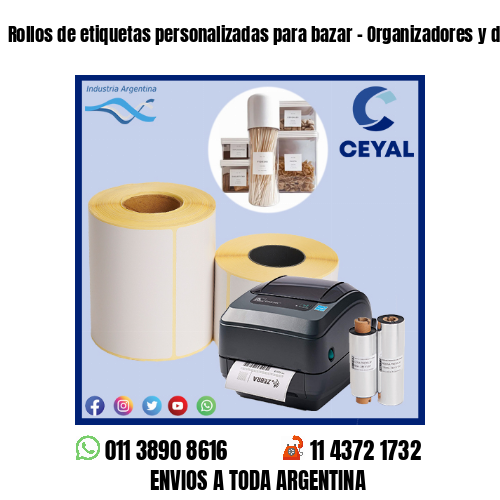 Rollos de etiquetas personalizadas para bazar – Organizadores y despenseros