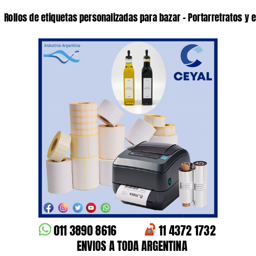 Rollos de etiquetas personalizadas para bazar – Portarretratos y espejos