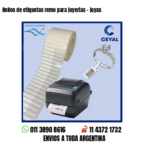 Rollos de etiquetas remo para joyerías – joyas