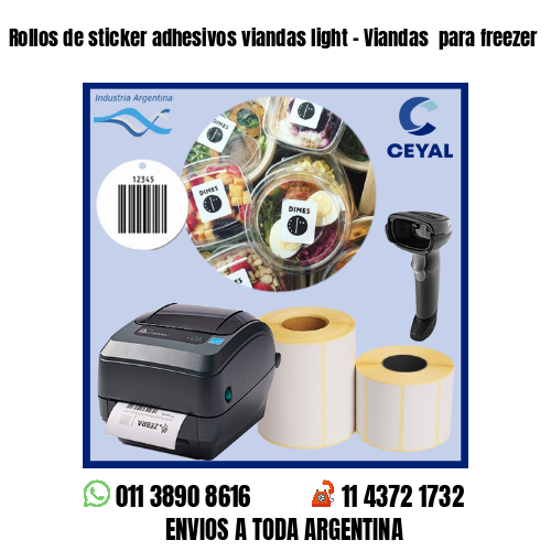 Rollos de sticker adhesivos viandas light – Viandas  para freezer