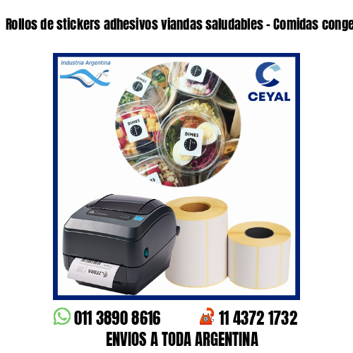 Rollos de stickers adhesivos viandas saludables – Comidas congeladas