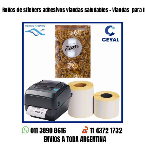 Rollos de stickers adhesivos viandas saludables – Viandas  para freezer