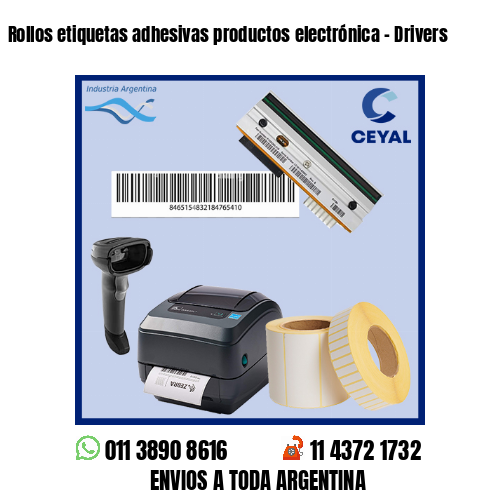 Rollos etiquetas adhesivas productos electrónica – Drivers