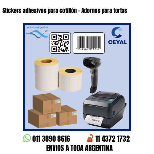 Stickers adhesivos para cotillón – Adornos para tortas