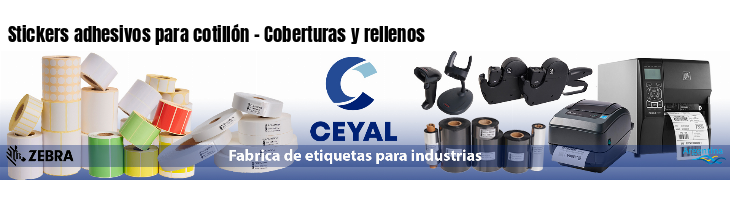 Stickers adhesivos para cotillón - Coberturas y rellenos