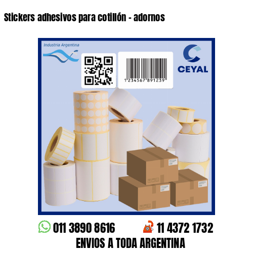 Stickers adhesivos para cotillón – adornos