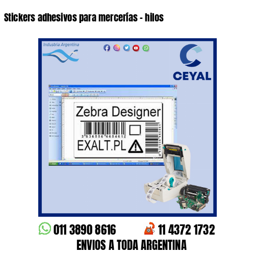 Stickers adhesivos para mercerías – hilos