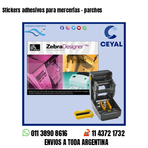 Stickers adhesivos para mercerías – parches