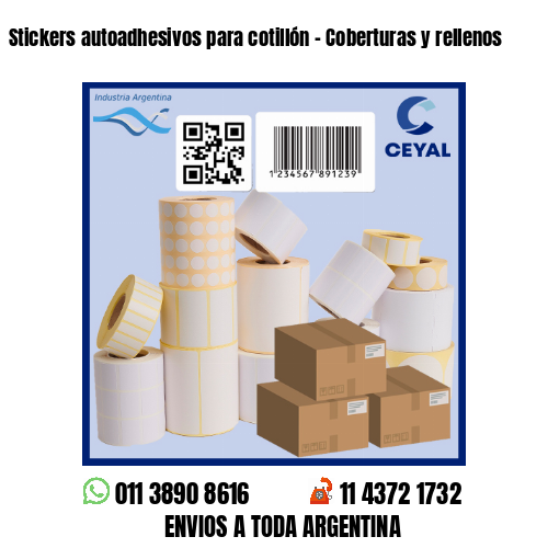 Stickers autoadhesivos para cotillón – Coberturas y rellenos