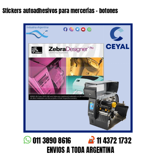 Stickers autoadhesivos para mercerías – botones