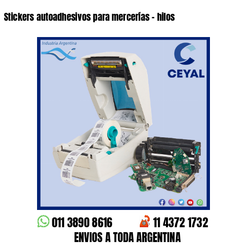 Stickers autoadhesivos para mercerías – hilos