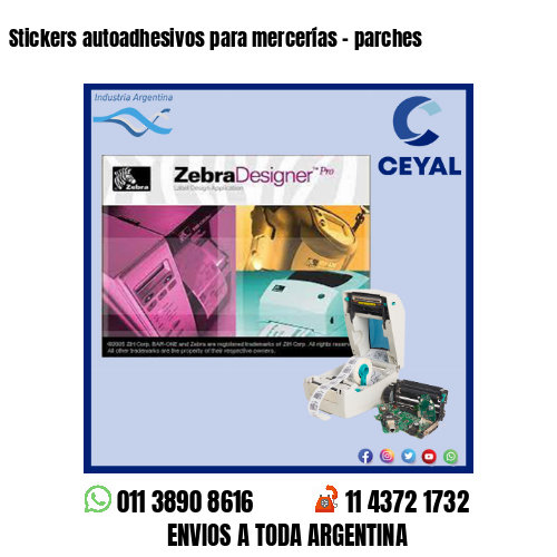 Stickers autoadhesivos para mercerías – parches