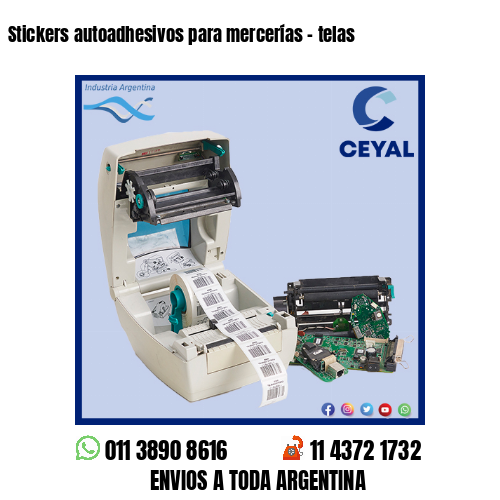 Stickers autoadhesivos para mercerías – telas