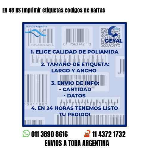 EN 48 HS Imprimir etiquetas codigos de barras