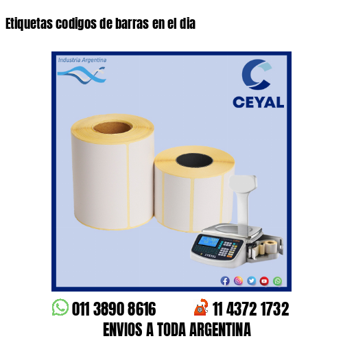 Etiquetas codigos de barras en el dia
