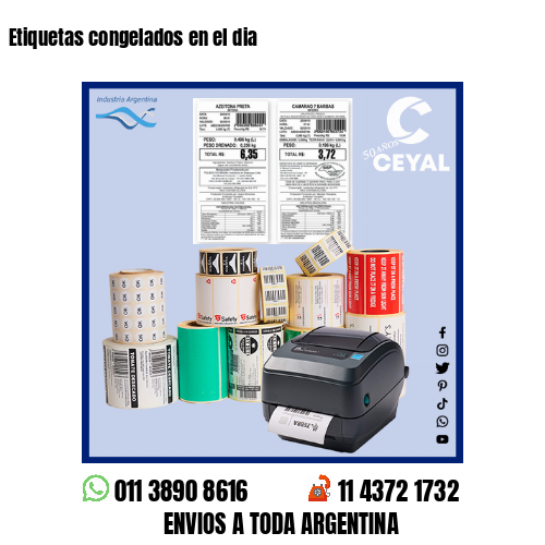 Etiquetas congelados en el dia