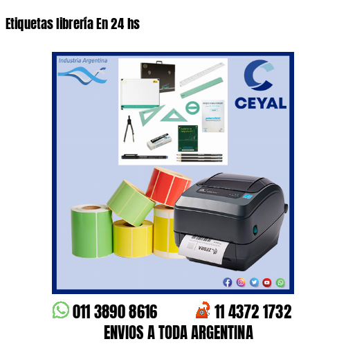Etiquetas librería En 24 hs