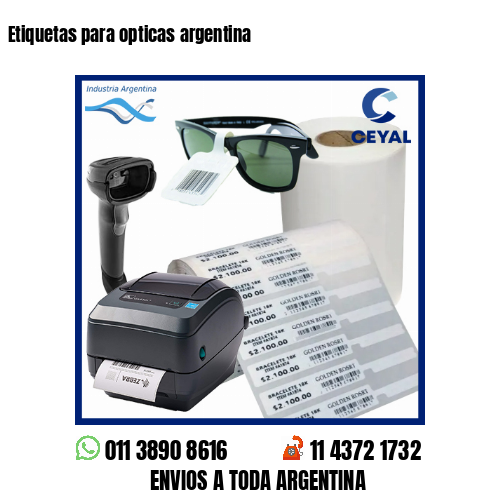 Etiquetas para opticas argentina