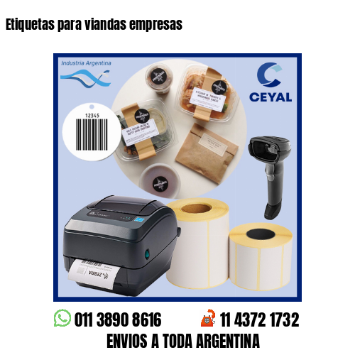 Etiquetas para viandas empresas