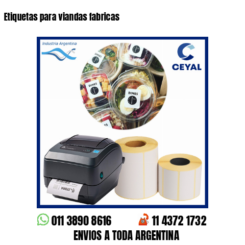 Etiquetas para viandas fabricas