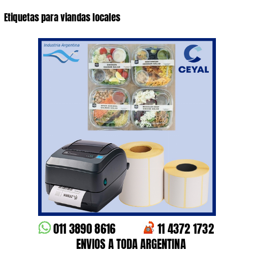 Etiquetas para viandas locales