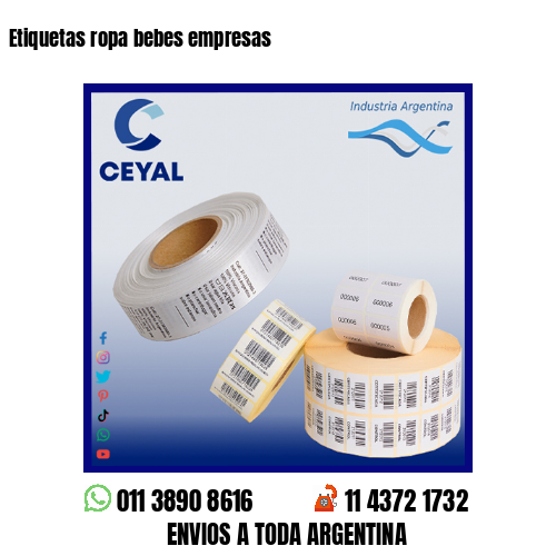 Etiquetas ropa bebes empresas