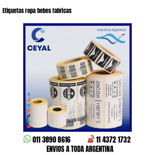 Etiquetas ropa bebes fabricas
