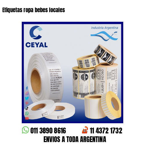 Etiquetas ropa bebes locales